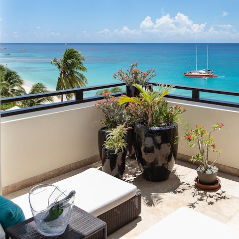 Marvel at the breathtaking views from the comfort of your elegant terrace