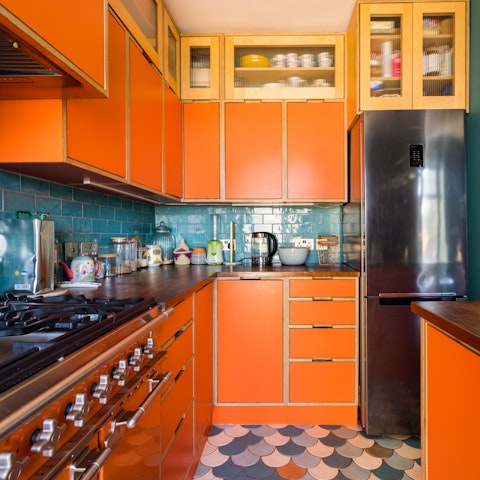 Cook your meals in the funky kitchen