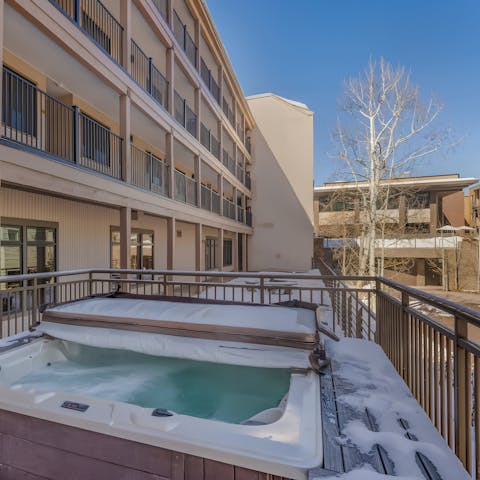 Rest and recharge in the shared hot tub