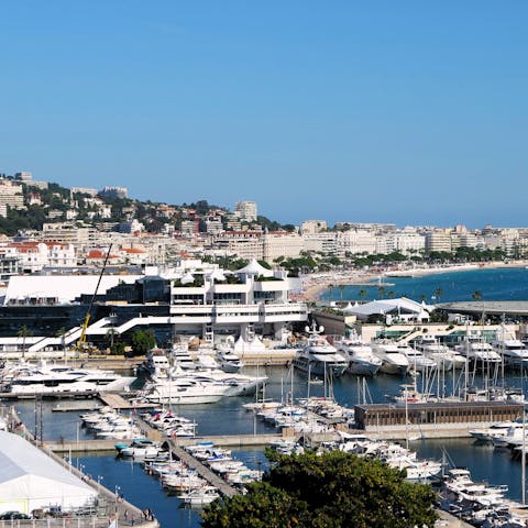 Take a daytrip to Cannes, just a nineteen-minute drive away