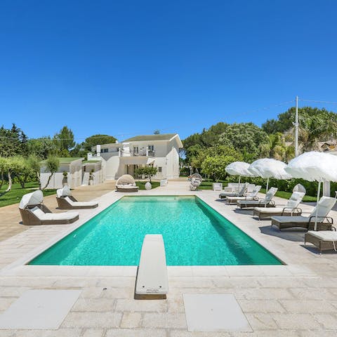 Take a dip in the heated pool, open all year round