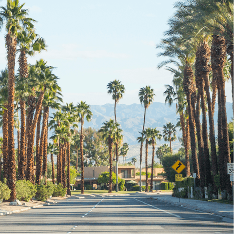 Drive the palm-lined streets to the city centre, just five minutes away