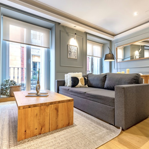 Open up the balcony doors and kick back with a glass of sangria