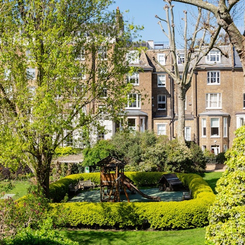 Choose between the communal garden or private patio