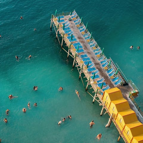 Take a dip in Sorrento's beach and lido, a fifteen-minute walk away
