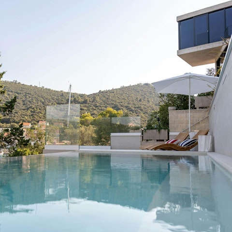 Take a dip in the seafront infinity pool