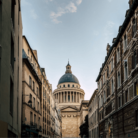 Admire the historic Panthéon – it's three minutes away on foot