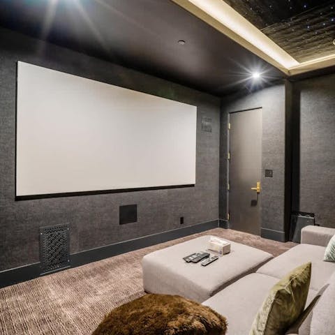 Catch a Hollywood movie in the private theatre