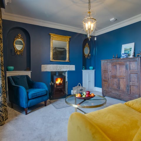 Curl up by the log burners found throughout the house