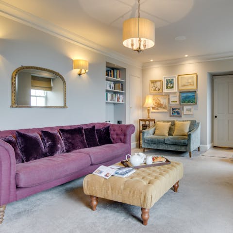 Find some peace and quiet in one of the home's two living rooms