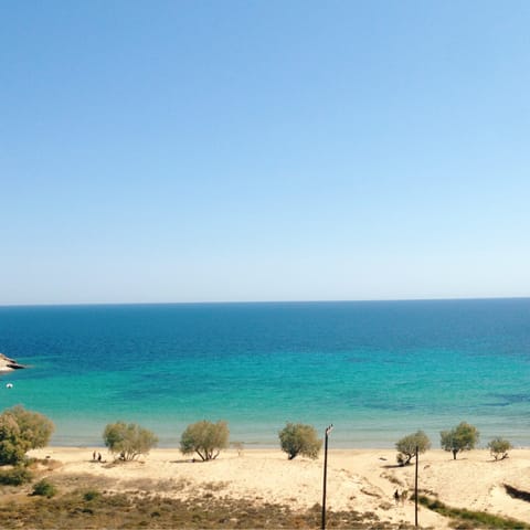 Bliss out on the beach – there are several within seven minutes' drive