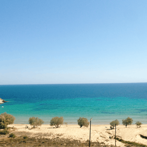 Bliss out on the beach – there are several within seven minutes' drive