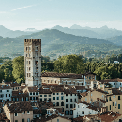 Jump on the train and spend a day sightseeing in nearby Lucca