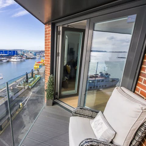 Wake up to harbour views with morning cuppas on the balcony