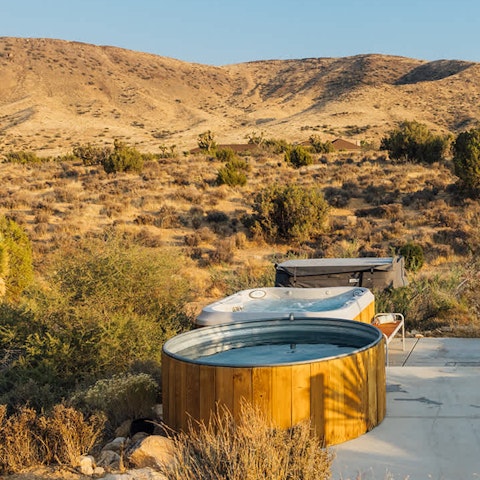 Unwind amidst the cacti at the outdoor spa
