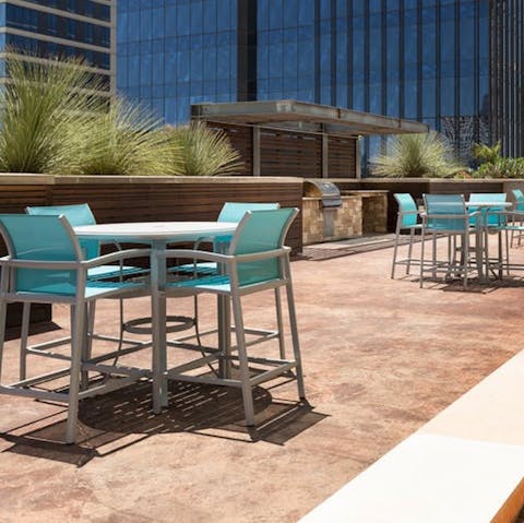 Enjoy al fresco lunches at the barbecue area