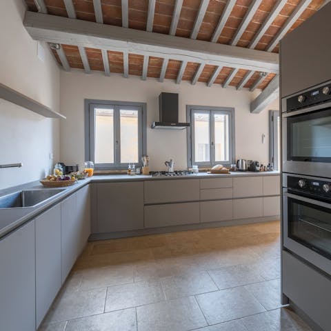 Cook some Tuscan cuisine in the modern kitchen