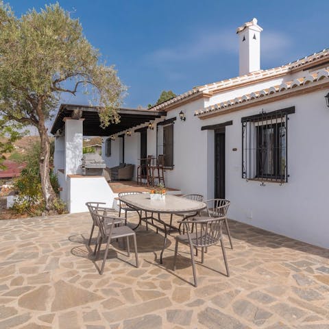 Enjoy a breakfast of Spanish tortilla alfresco on the terrace