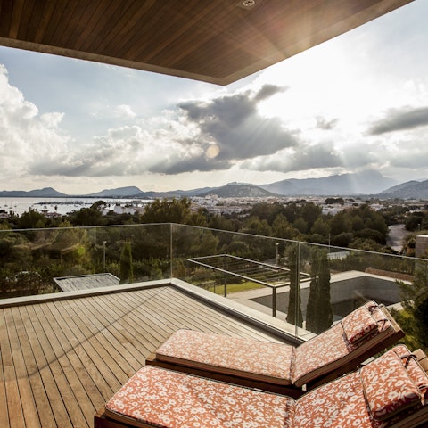 Sunbathe with scenic vistas over the Mediterranean