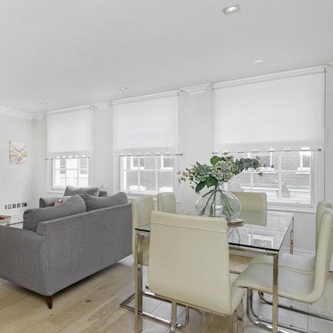 Enjoy natural light from the big sash windows