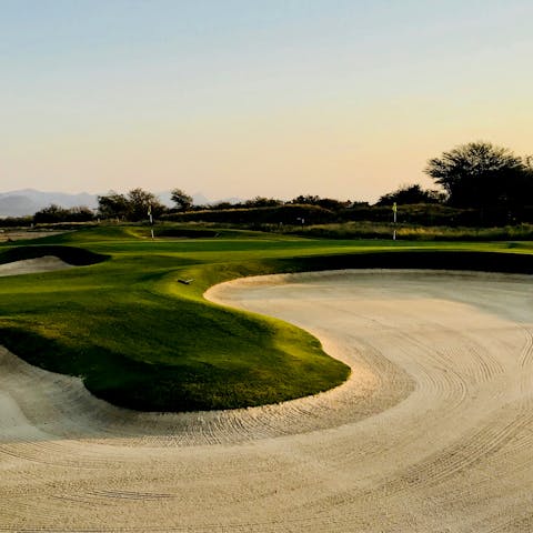 Play a round of golf on the estate's private course