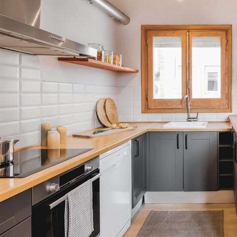 Rustle up some tapas in the modern kitchen