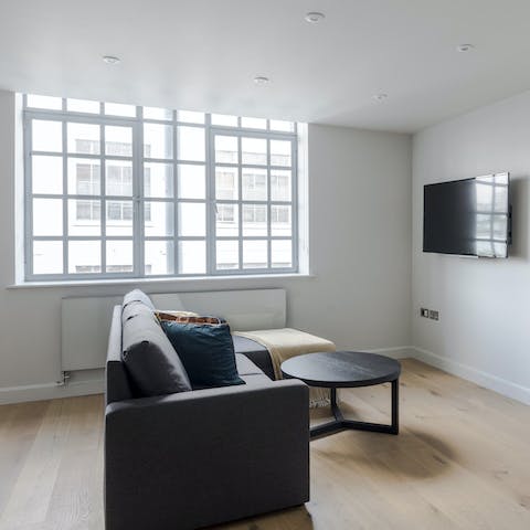Enjoy the light-filled living space