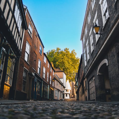 Stay just a ten-minute drive from the medieval town of Sandwich, full of quaint shops and traditional pubs