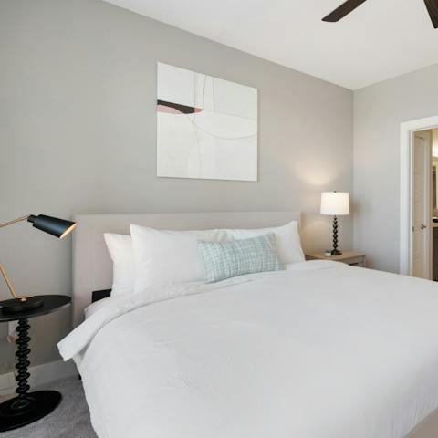 Get a good night's sleep on the memory foam mattresses