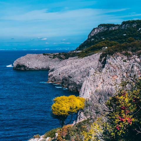 Pack a beach bag and explore the beautiful coast of Anacapri