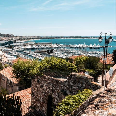 Stay just a short walk from the Croisette Beach