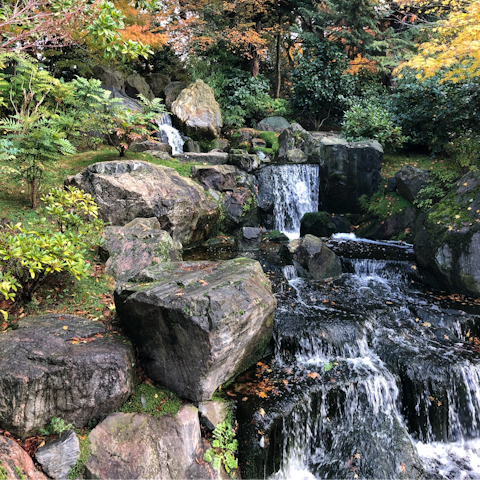 Stretch your legs in nearby Holland Park – you can be there in six minutes