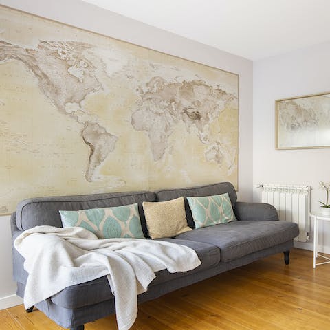 Recline on the sofa with a pastel de nata or two