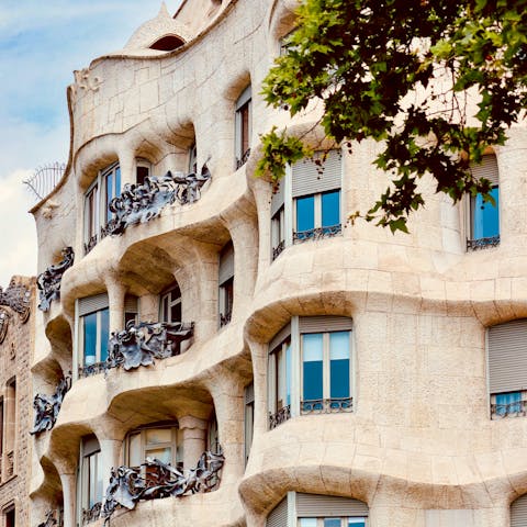 Stay a short walk from Gaudí's La Pedrera