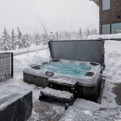 Make the most of the private hot tub