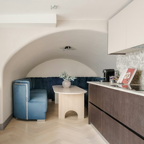 Tuck into a sociable meal in the dining nook