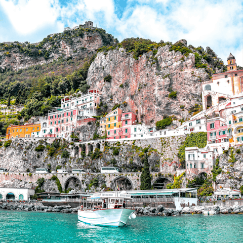 Explore the colourful coastline – Amalfi is only a ten-minute drive away