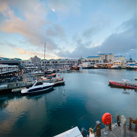 Drive along the coast to visit the iconic V&A Waterfront