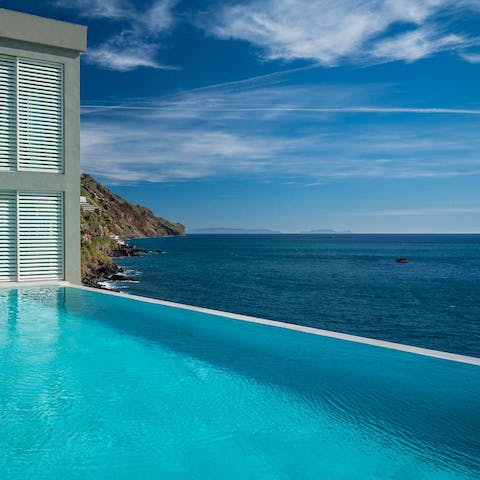 Swim in the shared pool as the Portuguese sun warms your skin