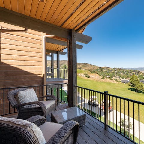 Enjoy the views from your scenic spot on the balcony