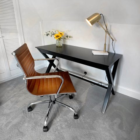 Make use of quiet moments and get some work done at the desk