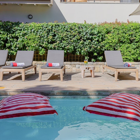 Cool off in the private swimming pool