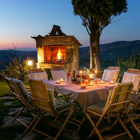 Cook pizza under the stars