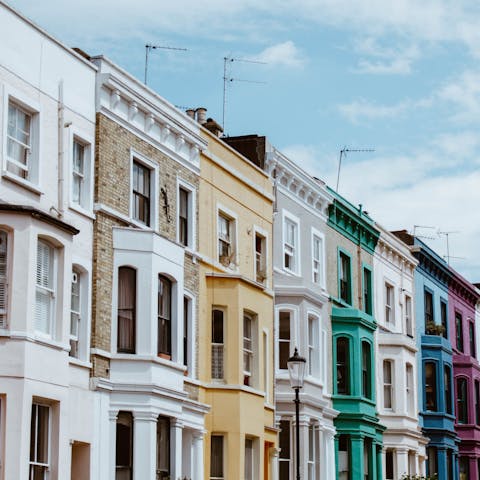 Pick up vintage goods and artisanal produce at the Portobello Market, a fifteen-minute walk away
