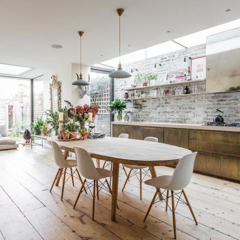 Plate up a family favourite in the stylish kitchen-diner