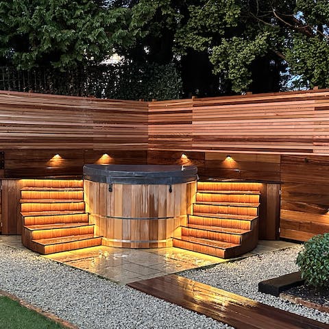 Soak your troubles away in the hot tub