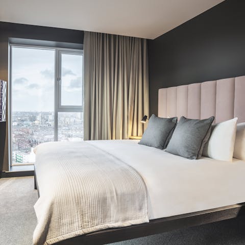 Draw the blackout curtains to reveal the knockout city vistas