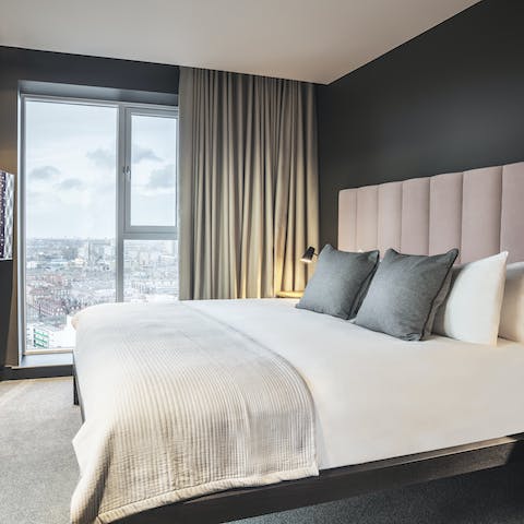 Draw the blackout curtains to reveal the knockout city vistas