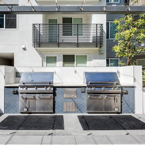 Fire up the shared barbecues for an alfresco feast under the stars