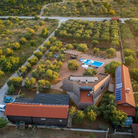 Revel in total seclusion and privacy on the home's large plot